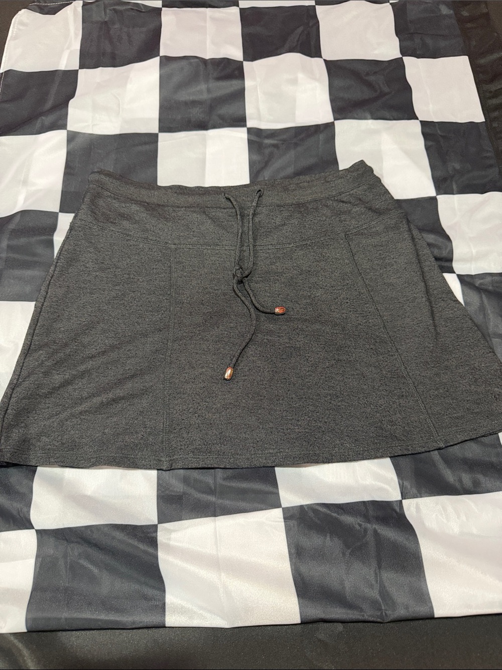 Charcoal Drawstring Casual Skirt size Small